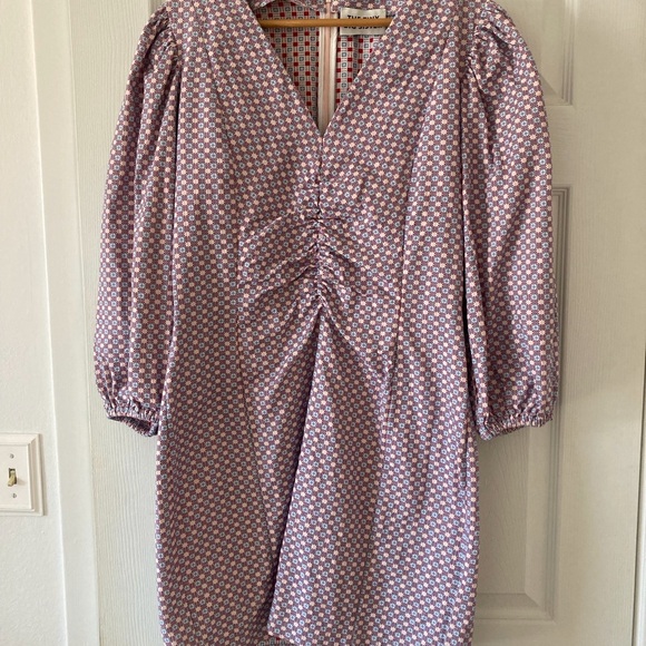 Tiny Big Sister Ruched Front Dress with Puff Sleeves - Picture 11 of 12